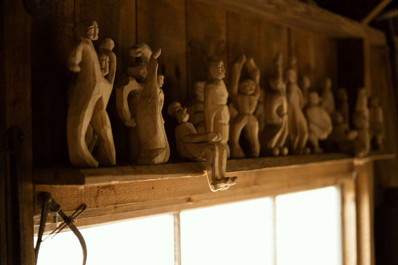 Holzfiguren Michel aus Lönneberga